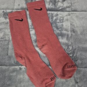 Nike Red Crew Socks with Black Logo